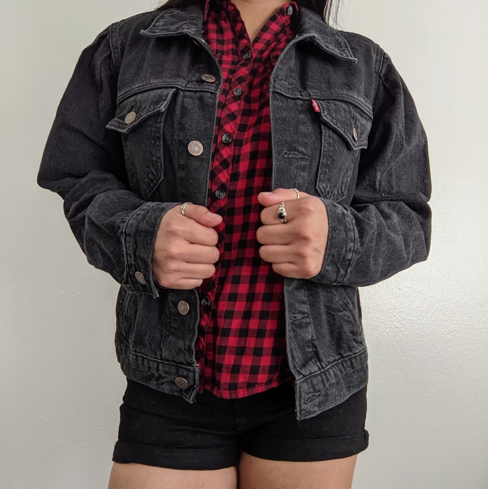 • rugged Levi coat
